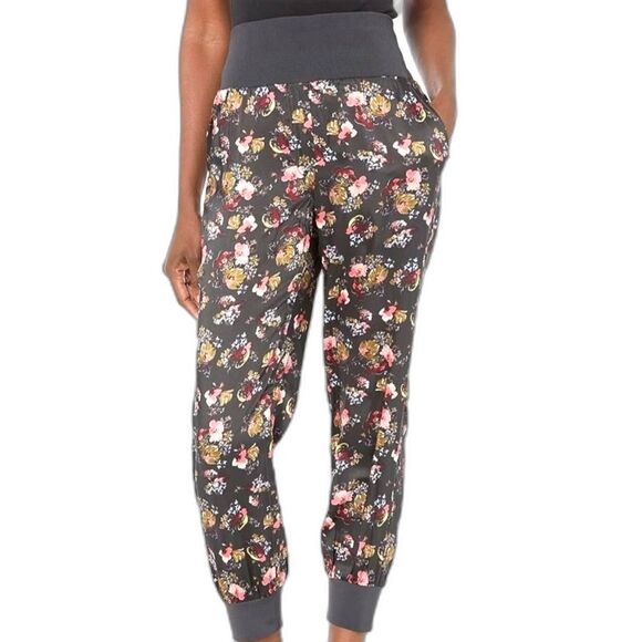 Cinq a Sept Giles Women's Graphite Multi Floral Polyester Jogger Pants Size S - Picture 1 of 12